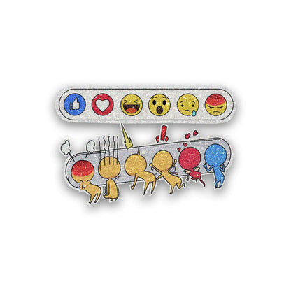 Emojis Sticker Glitter Sticker - Glitter Stickers | STICK IT UP
