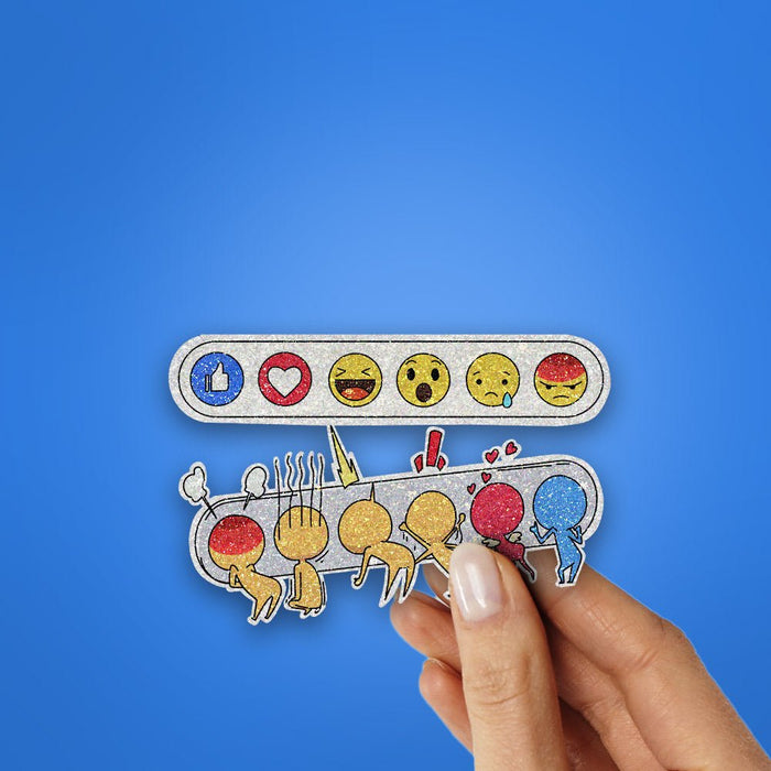 Emojis Sticker Glitter Sticker - Glitter Stickers | STICK IT UP