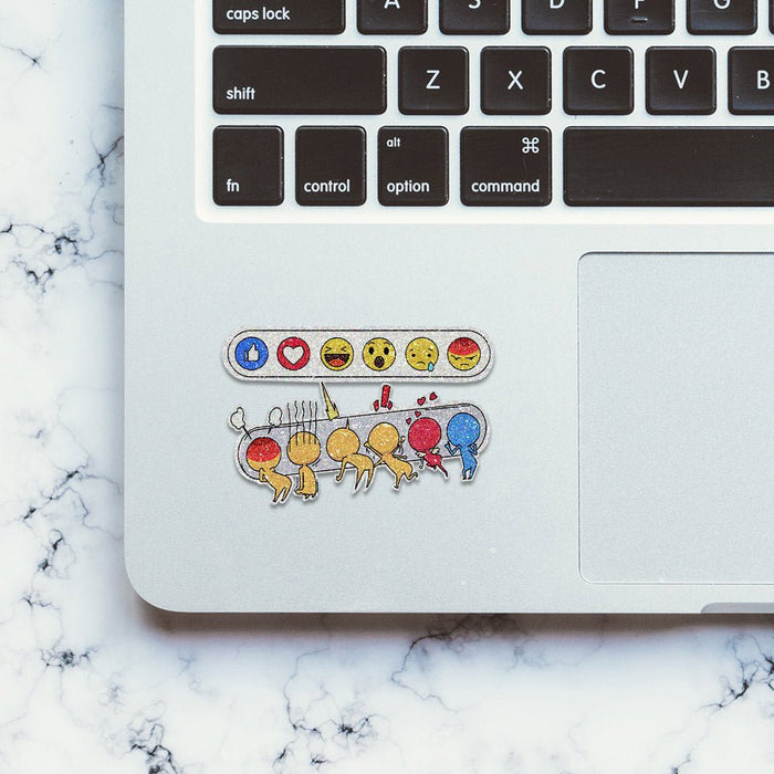 Emojis Sticker Glitter Sticker - Glitter Stickers | STICK IT UP
