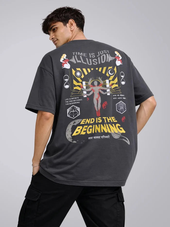 END IS THE BEGINNING OVERSIZED T-SHIRT - Unisex T-shirts | STICK IT UP