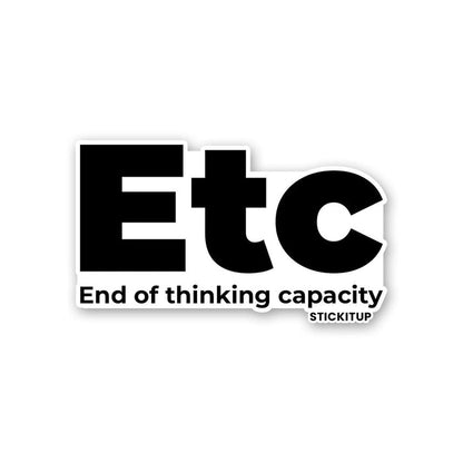ETC Sticker - Stickers | STICK IT UP