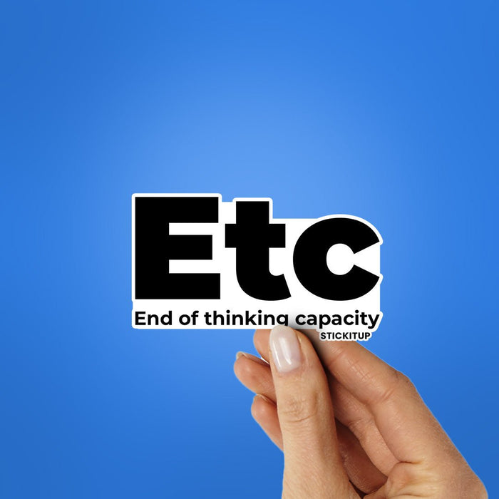 ETC Sticker - Stickers | STICK IT UP