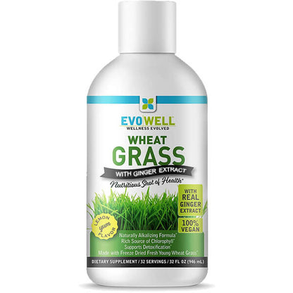 EvoWell Wheat Grass With Ginger Extract 32oz
