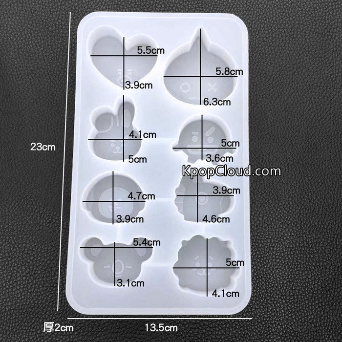 [FanGoods] BT21 Style Silicone Mold for Resin or Chocolate