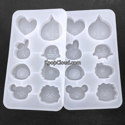 [FanGoods] BT21 Style Silicone Mold for Resin or Chocolate