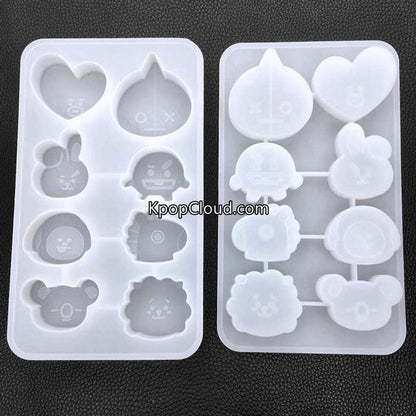 [FanGoods] BT21 Style Silicone Mold for Resin or Chocolate