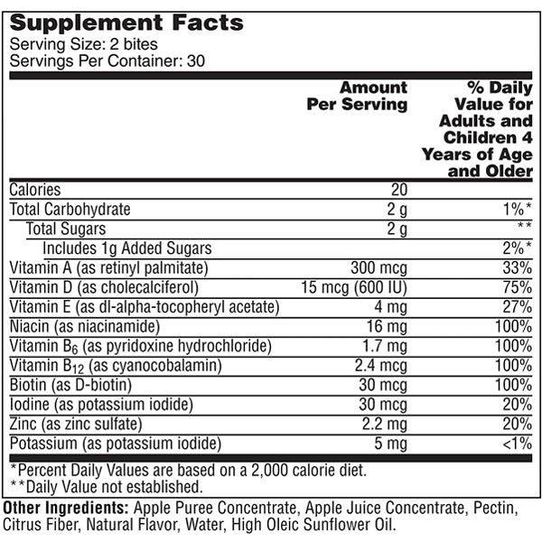 Flintstones Kids Natural Fruit Bites Multivitamin
