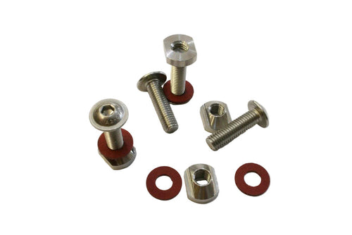 Boardworx hydrofoil track nuts M8 30mm socket flange bolts 4 pack with washers