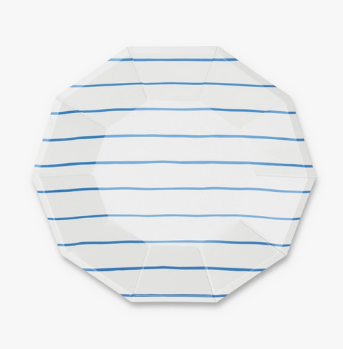 Frenchie Striped Cobalt Plate