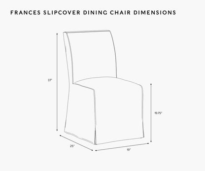 Frances Slipcover Dining Chair - Dahlia