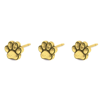 Gold Pawprint Map Push Pins