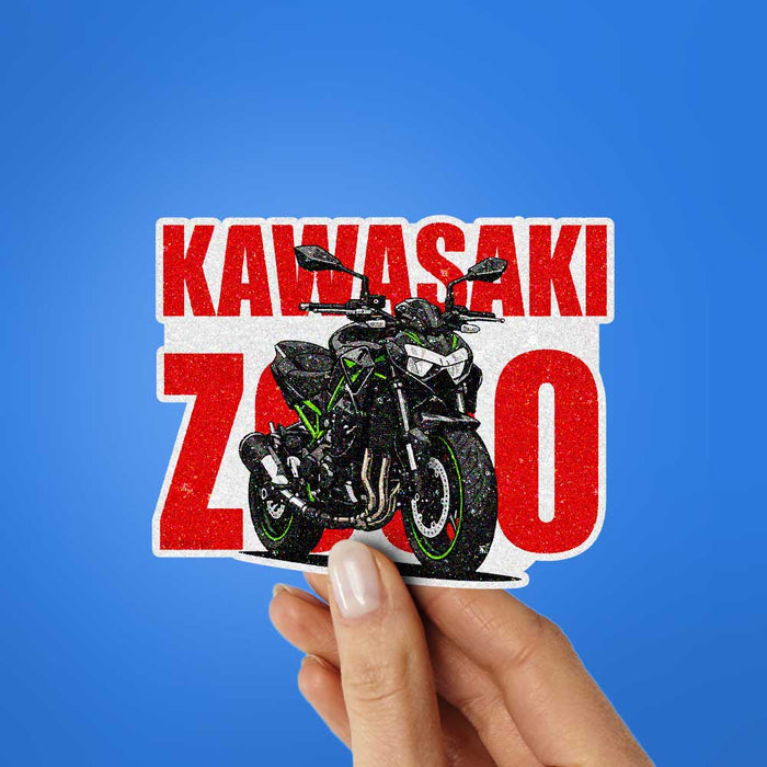 Green Black Sportbike Glitter Sticker - Glitter Stickers | STICK IT UP