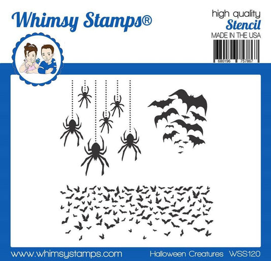Halloween Creatures Stencil - Whimsy Stamps