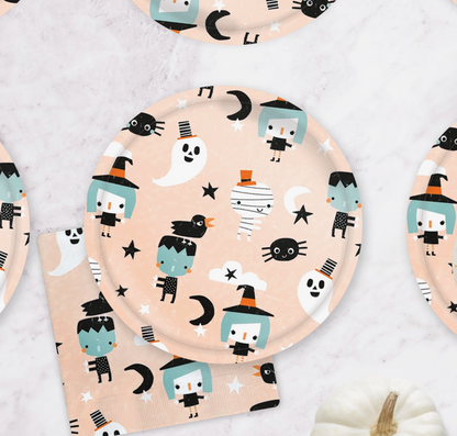 Halloween Friends Icon Paper Plates