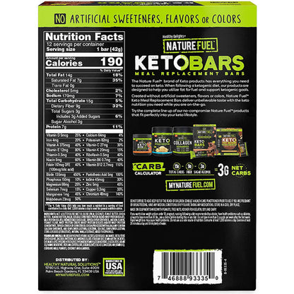 Healthy Delight Nature Fuel Keto Bars 12pk
