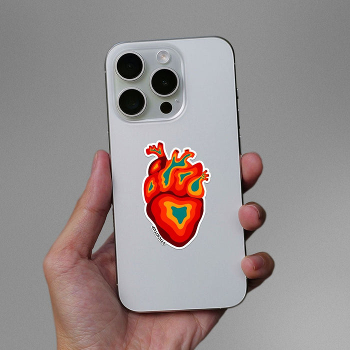 HEART ON FIRE Sticker - Stickers | STICK IT UP