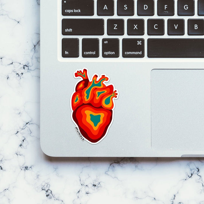 HEART ON FIRE Sticker - Stickers | STICK IT UP
