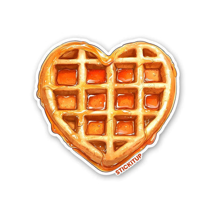 HEART SHAPED WAFFLE Sticker - Stickers | STICK IT UP
