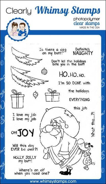 Holly Jolly My Butt Clear Stamps - Whimsy Stamps