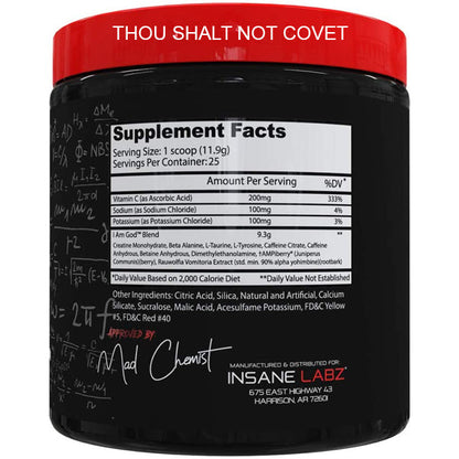Insane Labz I Am God Pre-Workout 25 Servings