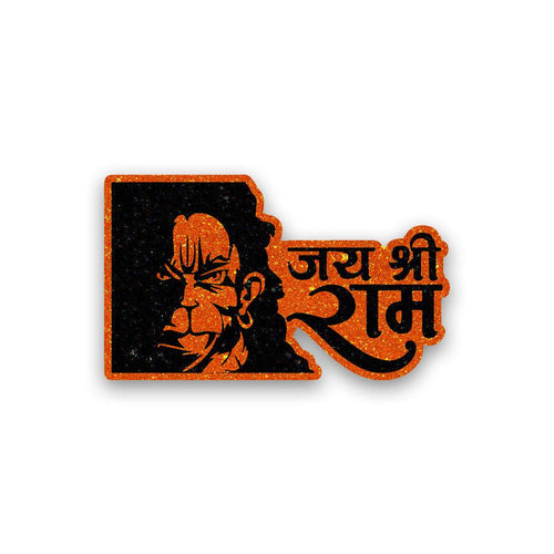 Jai Shree Ram Glitter Sticker - Glitter Stickers | STICK IT UP