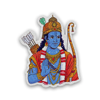 Jay Shree Ram 4.2 Glitter Sticker - Glitter Stickers | STICK IT UP
