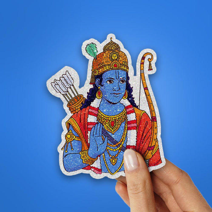 Jay Shree Ram 4.2 Glitter Sticker - Glitter Stickers | STICK IT UP