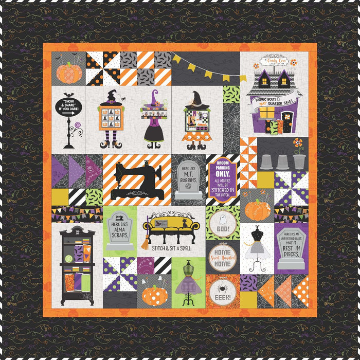Kimberbell Hometown Halloween Candy Corn Quilt Shoppe MACHINE EMBROIDERY Version # KD810