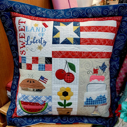 Kimberbell Sweet Land of Liberty Pillow FABRIC KIT AND EMBELLISHMENTS INCLUDED