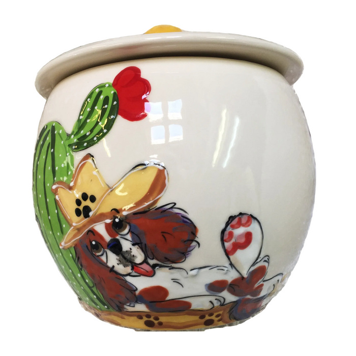 King Charles Spaniel Western Cookie Jar
