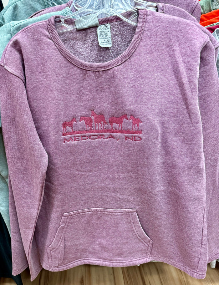Ladies Scoop Neck Cropped Sweatshirt