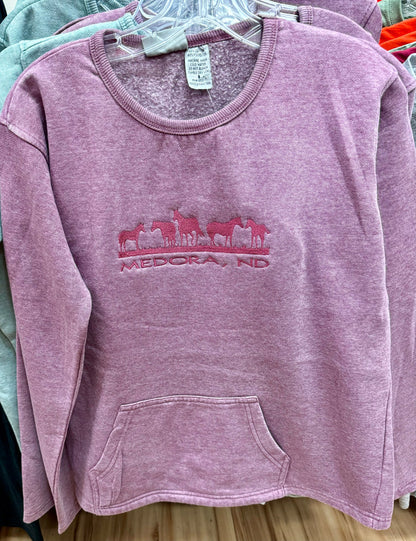 Ladies Scoop Neck Cropped Sweatshirt