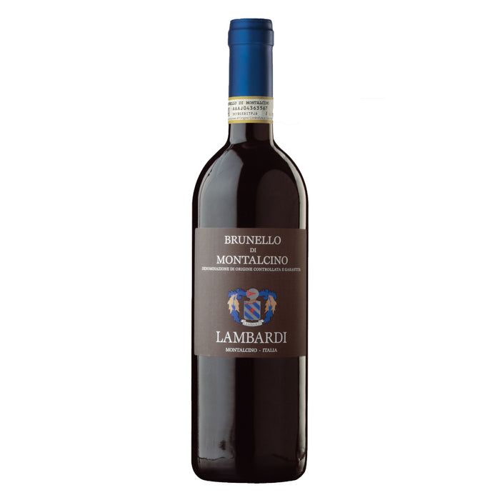 Lambardi Brunello di Montalcino 2016 wine bottle with dark red glass and label