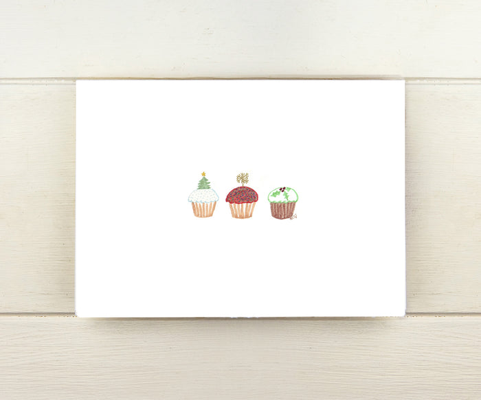 Large Cupcakes Holiday Card