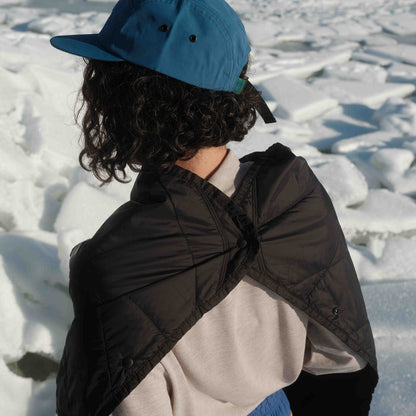 Layover™ Travel Blanket - Packable & Puffy | Black Gravel