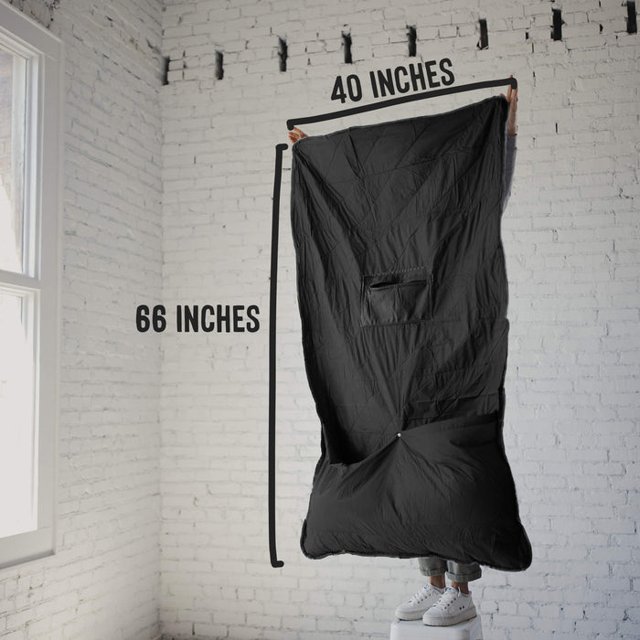 Layover™ Travel Blanket - Packable & Puffy | Black Gravel