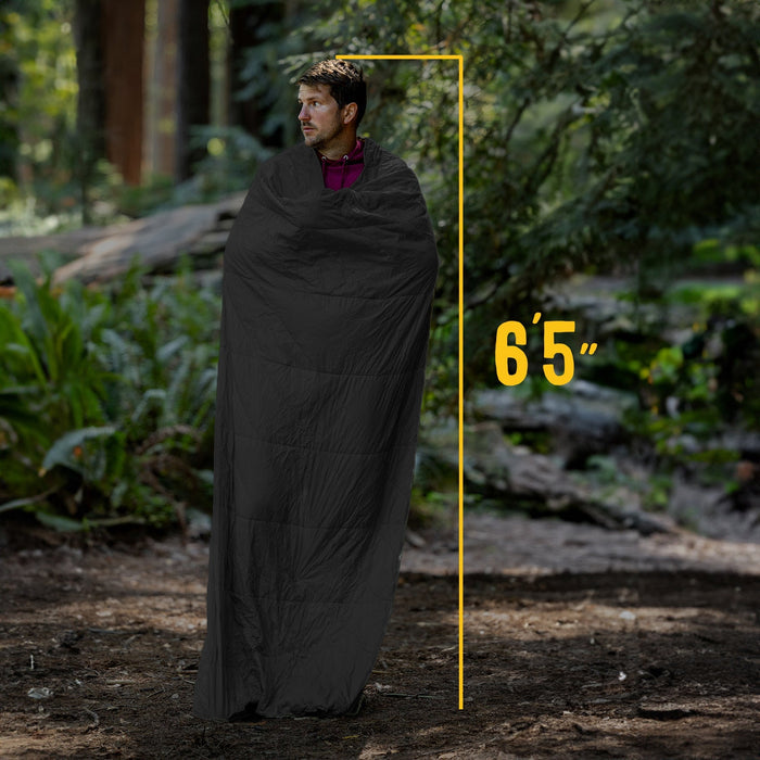 Layover™ XL Travel Blanket - Packable & Puffy | Black Gravel