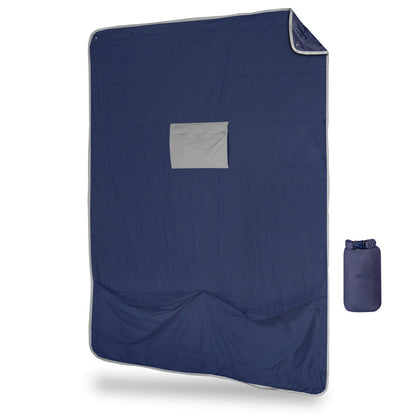 Layover™ XL Travel Blanket - Packable & Puffy | Blue Gravel