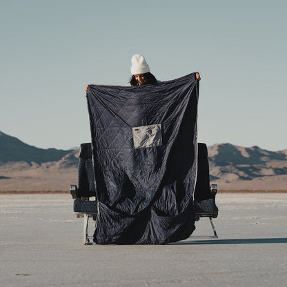 Layover™ XL Travel Blanket - Packable & Puffy | Blue Gravel