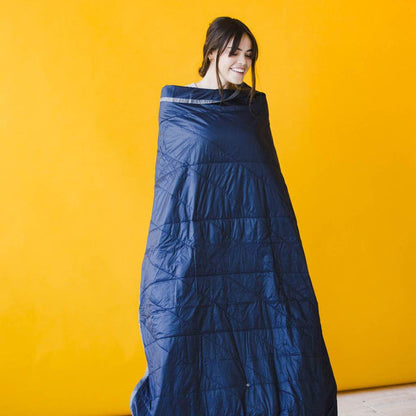 Layover™ XL Travel Blanket - Packable & Puffy | Blue Gravel
