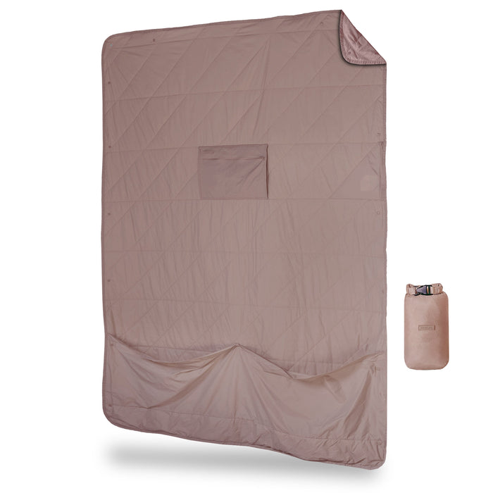 Layover™ XL Travel Blanket - Packable & Puffy | Quartz Gravel