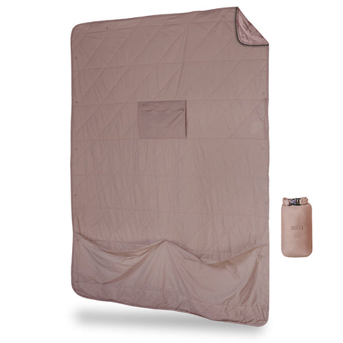 Layover™ XL Travel Blanket - Packable & Puffy | Quartz Gravel