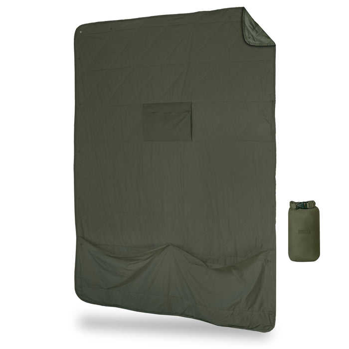 Layover™ XL Travel Blanket - Packable & Puffy | Spruce Gravel
