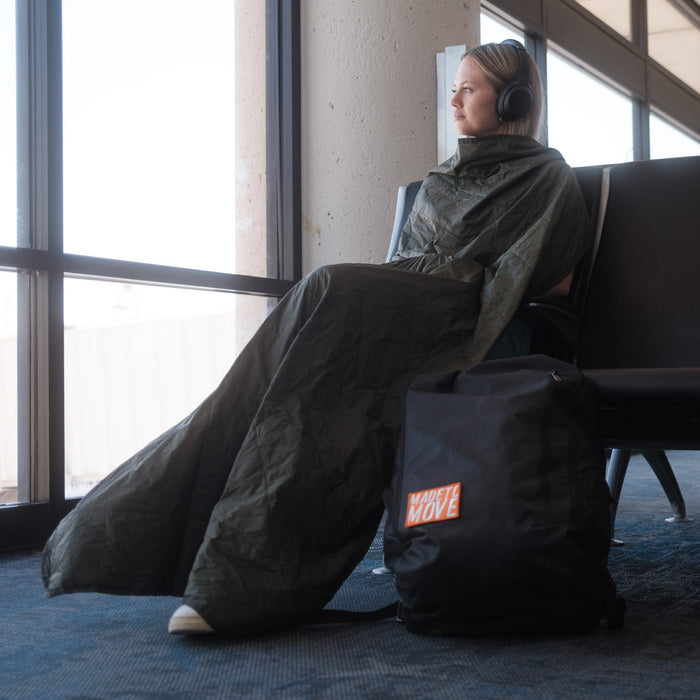 Layover™ XL Travel Blanket - Packable & Puffy | Spruce Gravel