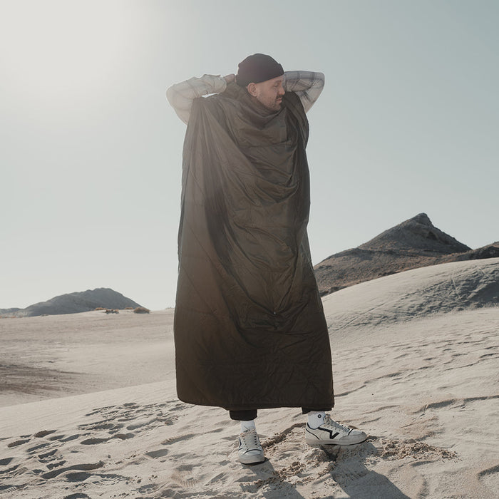 Layover™ XL Travel Blanket - Packable & Puffy | Spruce Gravel