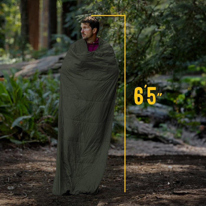 Layover™ XL Travel Blanket - Packable & Puffy | Spruce Gravel