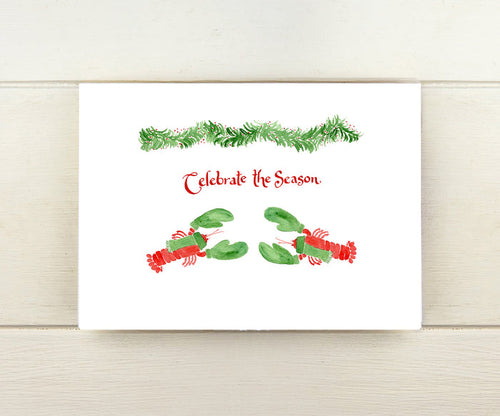 Lobsters Holiday Card