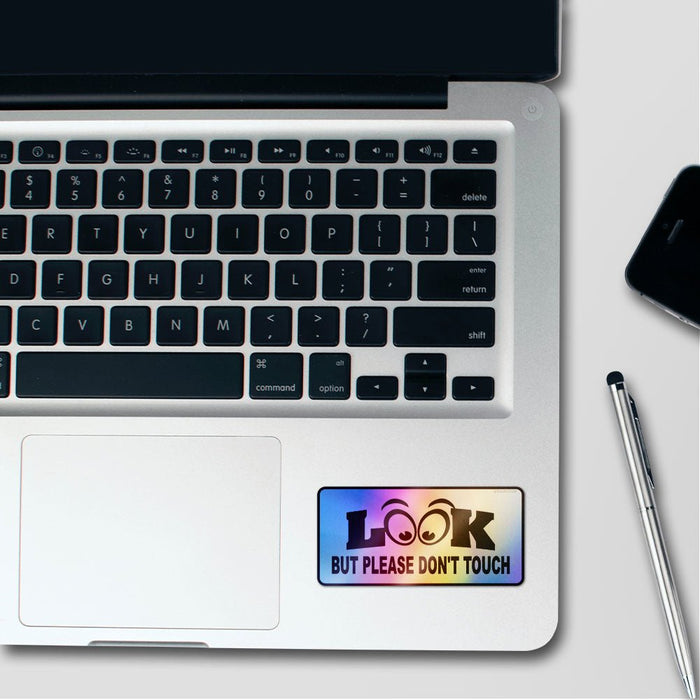 Look Don't Touch Holographic Stickers - Holographic stickers | STICK IT UP