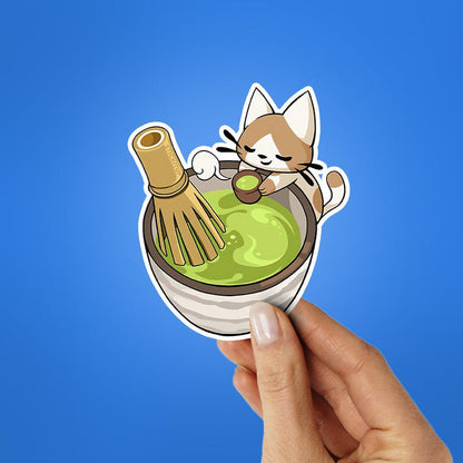 Matcha Meow Sticker - Stickers | STICK IT UP