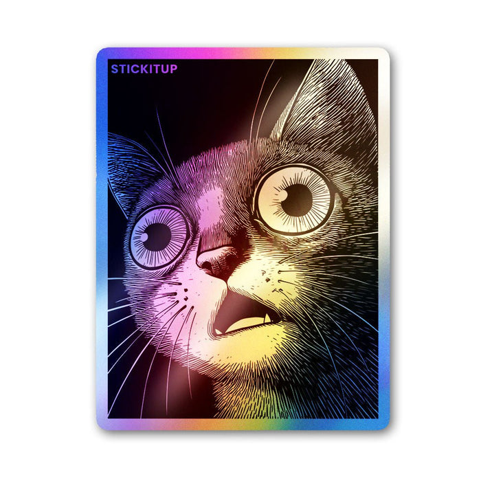 Memecat Energy Holographic Stickers - Holographic stickers | STICK IT UP